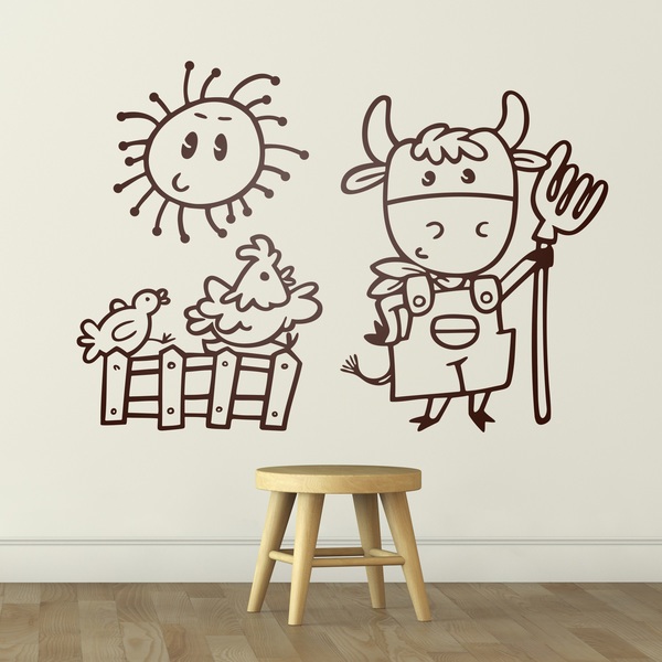 Stickers pour enfants: La ferme de vache