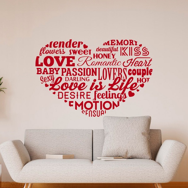Stickers muraux: Typographique sur l’amour
