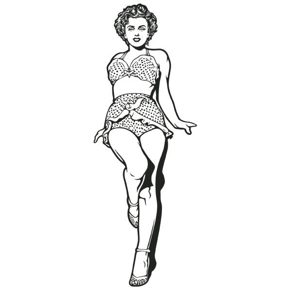 Stickers muraux: Marilyn Monroe en bikini