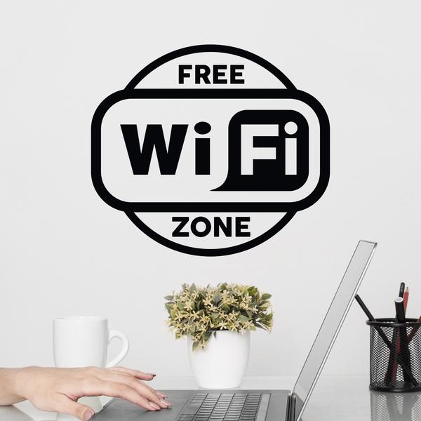Stickers muraux: Free Wifi Zone