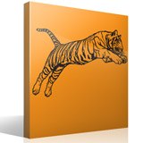 Stickers muraux: Bengal Tiger saut 3