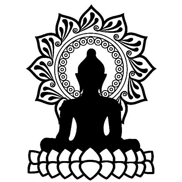 Stickers muraux: Bouddha et la fleur de lotus