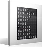 Stickers muraux: villes de l aéroport panneau 4
