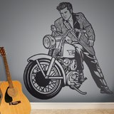 Stickers muraux: Elvis Presley et moto 2