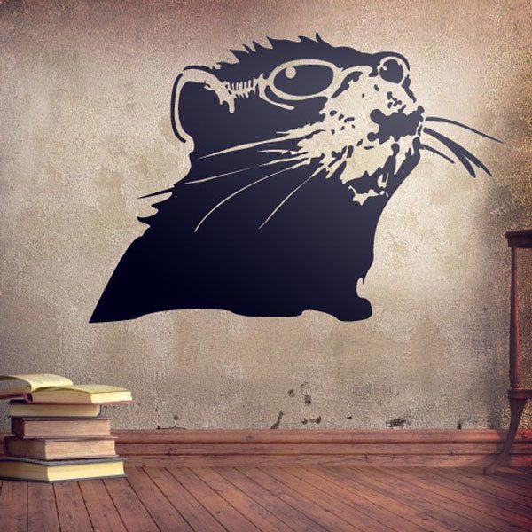 Stickers muraux: Banksy rat
