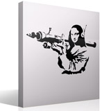 Stickers muraux: La Gioconda avec lance-roquettes - Banksy 3