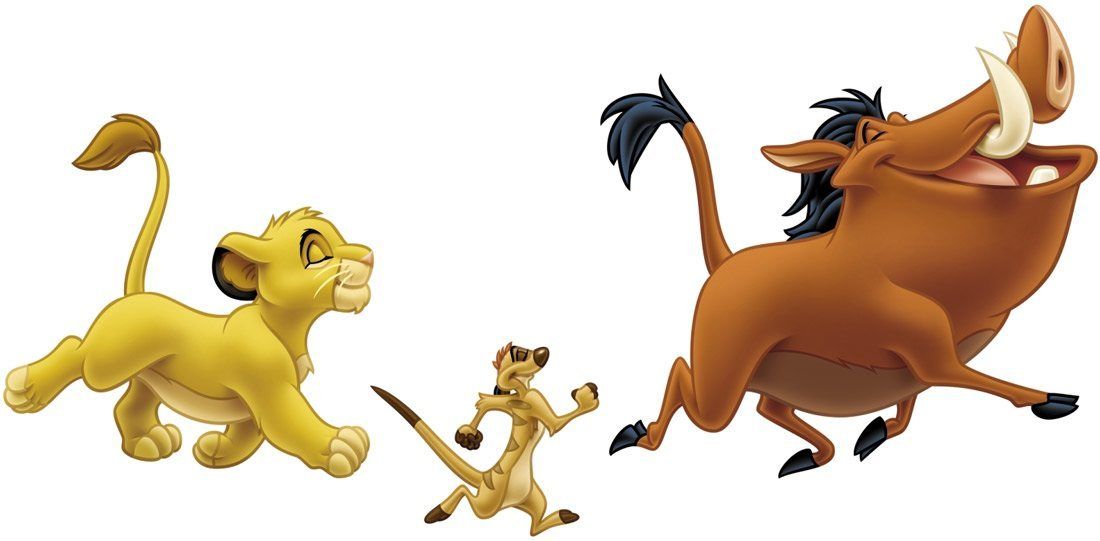 Stickers pour enfants: Simba, Timon et Pumbaa