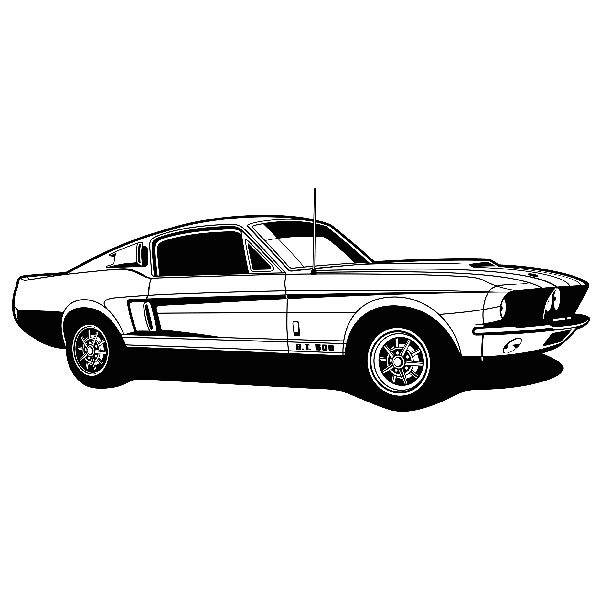Stickers muraux: Ford Mustang Shelby GT 500