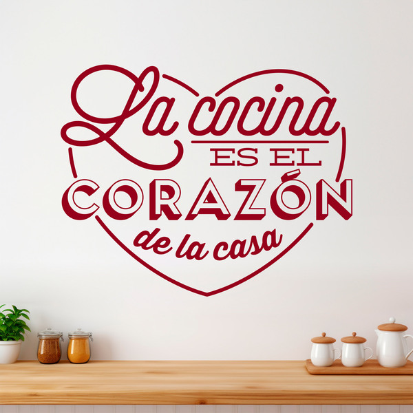 Stickers muraux: La cuisine est le cur de la maison - espagnol