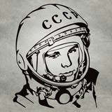 Stickers muraux: Astronaute Yuri Gagarin 3