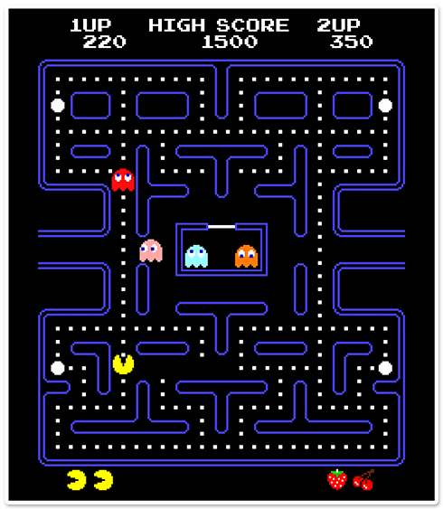 Stickers muraux: Pac-Man Arcade Game Color
