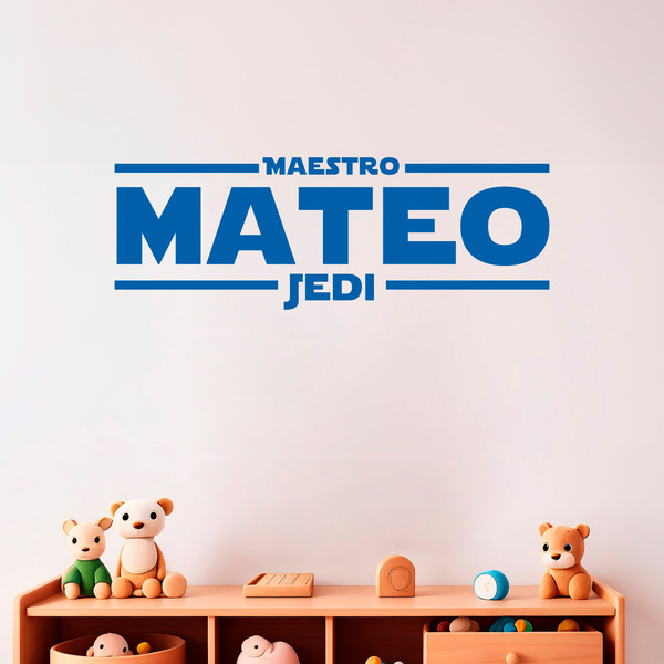 Stickers muraux: Maître Jedi personnalisé 2