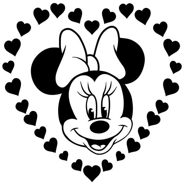 Stickers pour enfants: Minnie Mouse et les coeurs