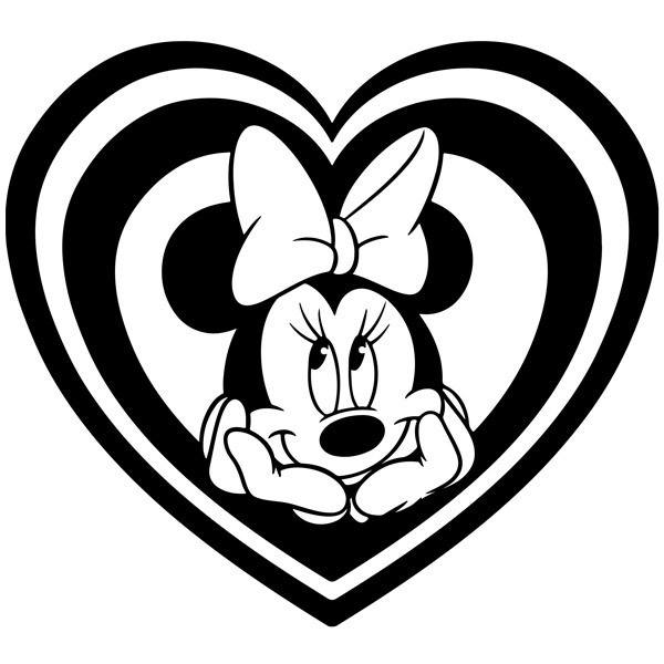 Stickers pour enfants: Coeur de Minnie Mouse