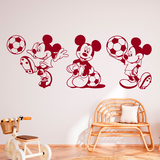 Stickers pour enfants: Triptyque Footballeur Mickey Mouse 4