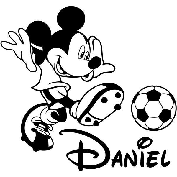 Stickers pour enfants: Mickey Mouse jouant au football