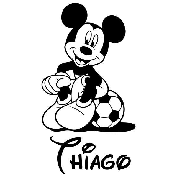Stickers pour enfants: Mickey Mouse Football assis