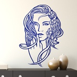 Stickers muraux: Coiffure florale 3