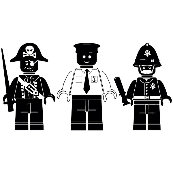 Stickers pour enfants: Trois figures de Lego