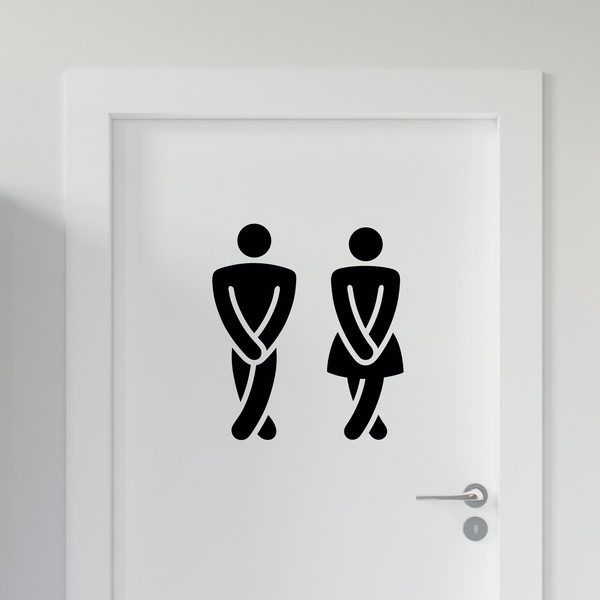Stickers muraux: WC drôle icônes