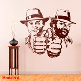 Stickers muraux: Bud Spencer et Terence Hill 2