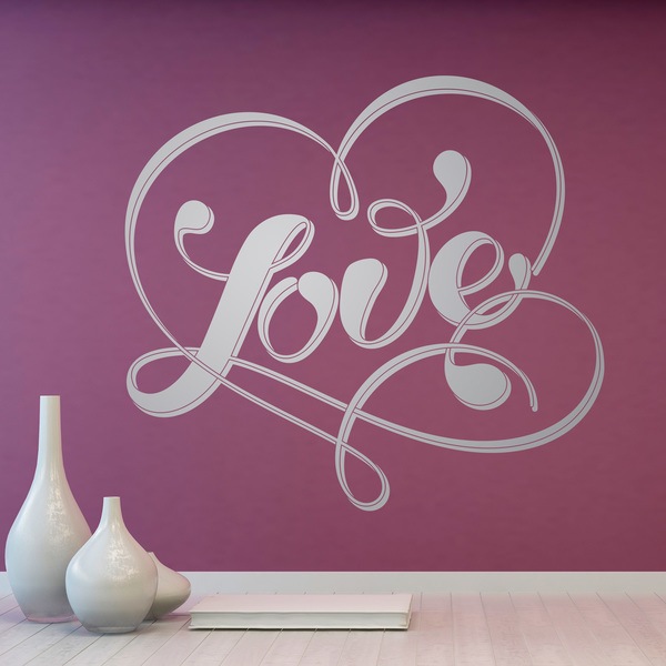 Stickers muraux: Mot Amour et cur