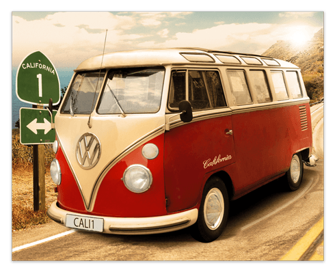 Stickers muraux: Volkswagen van Californie