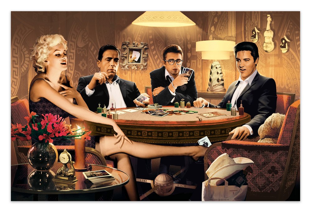Stickers muraux: Stars du poker Hollywood