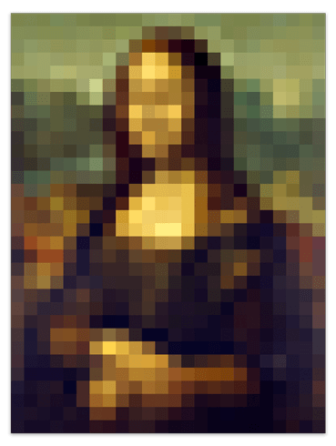 Stickers muraux: Poster adhésif Mona Lisa Gioconda Pixel