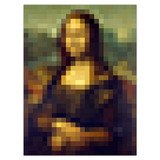 Stickers muraux: Poster adhésif Mona Lisa Gioconda Pixel 4