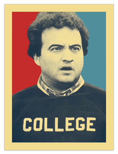 Stickers muraux: Poster adhésif John Belushi College
