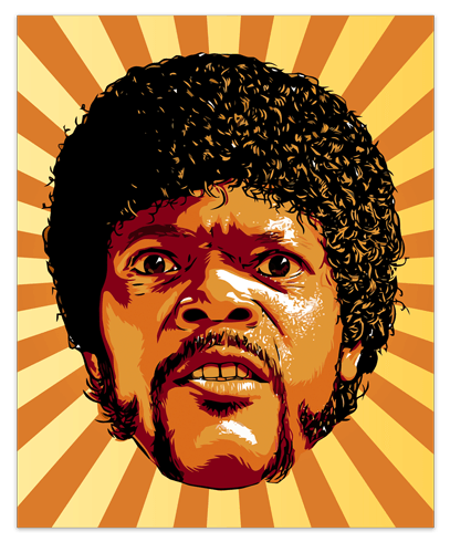 Stickers muraux: Poster adhésif Jules Winnfield Pulp Fiction