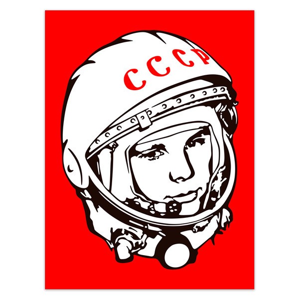 Stickers muraux: Poster Astronaute Yuri Gagarin