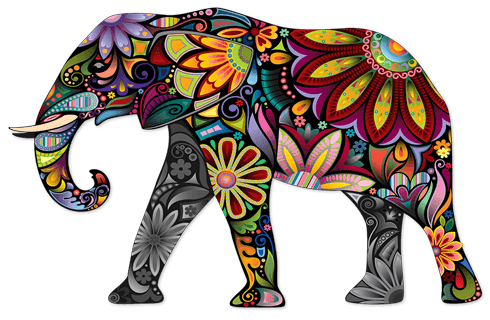 Stickers muraux: Éléphant indien