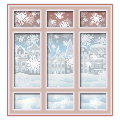 Stickers muraux: Noël Fenêtre