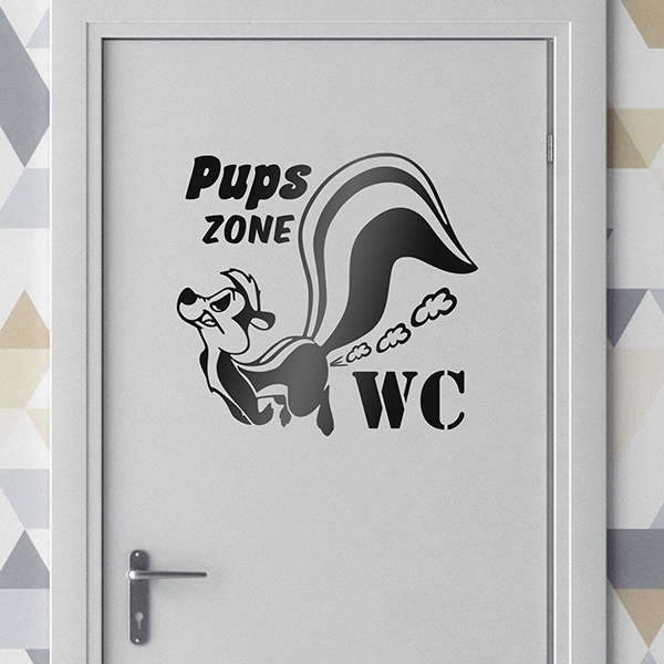 Stickers muraux: Pups zone WC