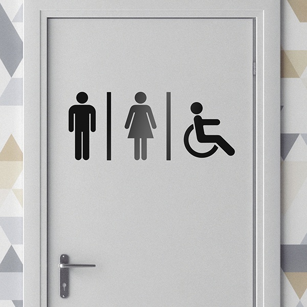 Stickers muraux: Icônes de WC sanitaires