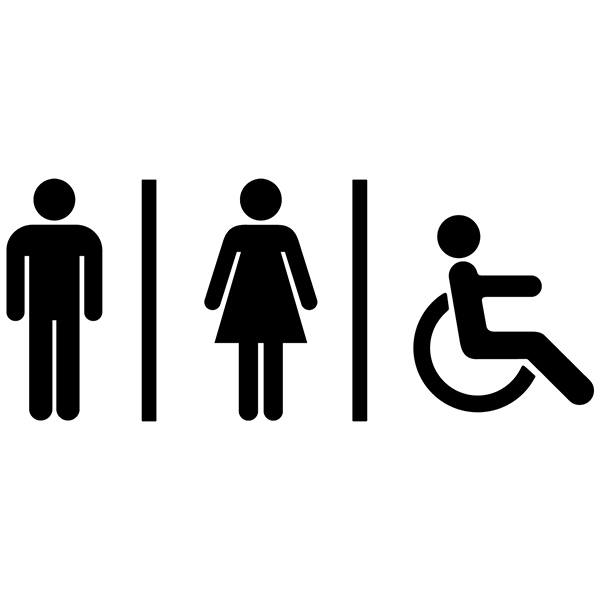 Stickers muraux: Icônes de WC sanitaires