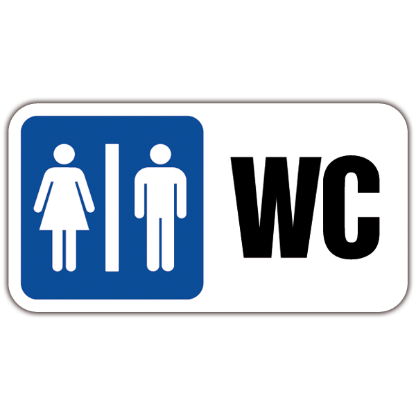 Stickers muraux: Signal WC