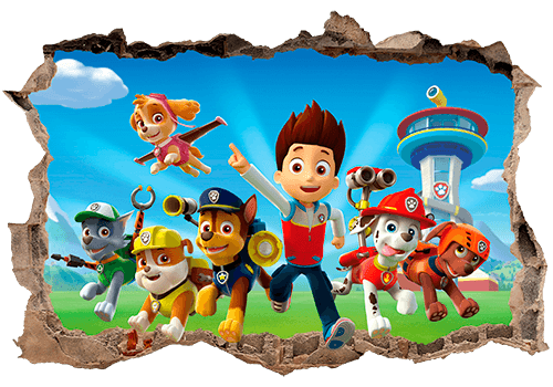 Stickers pour enfants: Trou La Pat' Patrouille