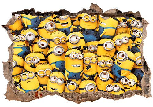 Stickers muraux: Trou Minions