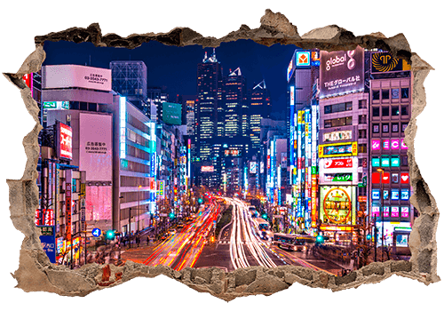 Stickers muraux: Trou Rues de Tokyo