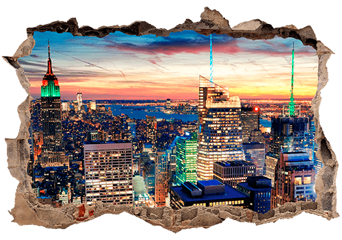 Stickers muraux: Trou New York la nuit