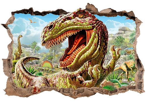 Stickers muraux: Trou Dinosaur