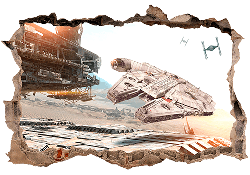 Stickers muraux: Trou Millennium Falcon