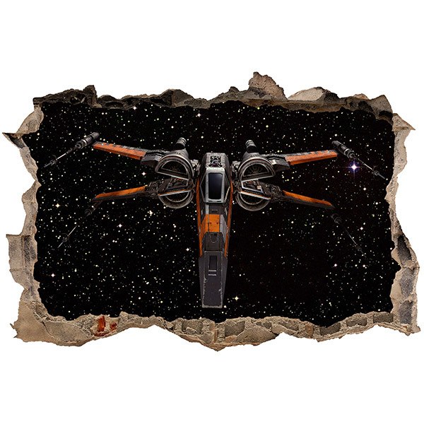 Stickers muraux: Trou X-Wing Starfighter - Poe Dameron