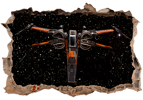 Stickers muraux: Trou Chasseur Stellaire X-Wing