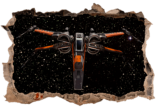 Stickers muraux: Trou X-Wing Starfighter - Poe Dameron