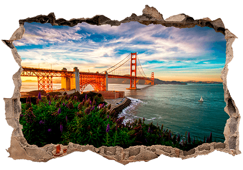 Stickers muraux: Trou Golden Gate San Francisco