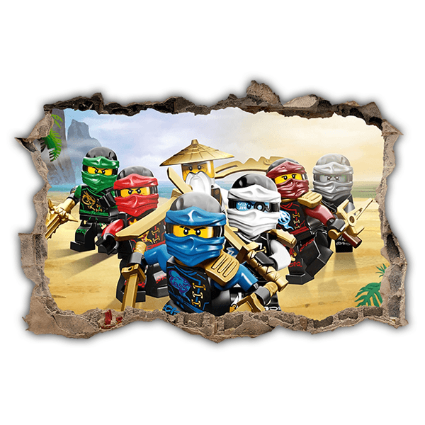 Stickers muraux: Trou Lego Team Ninjago